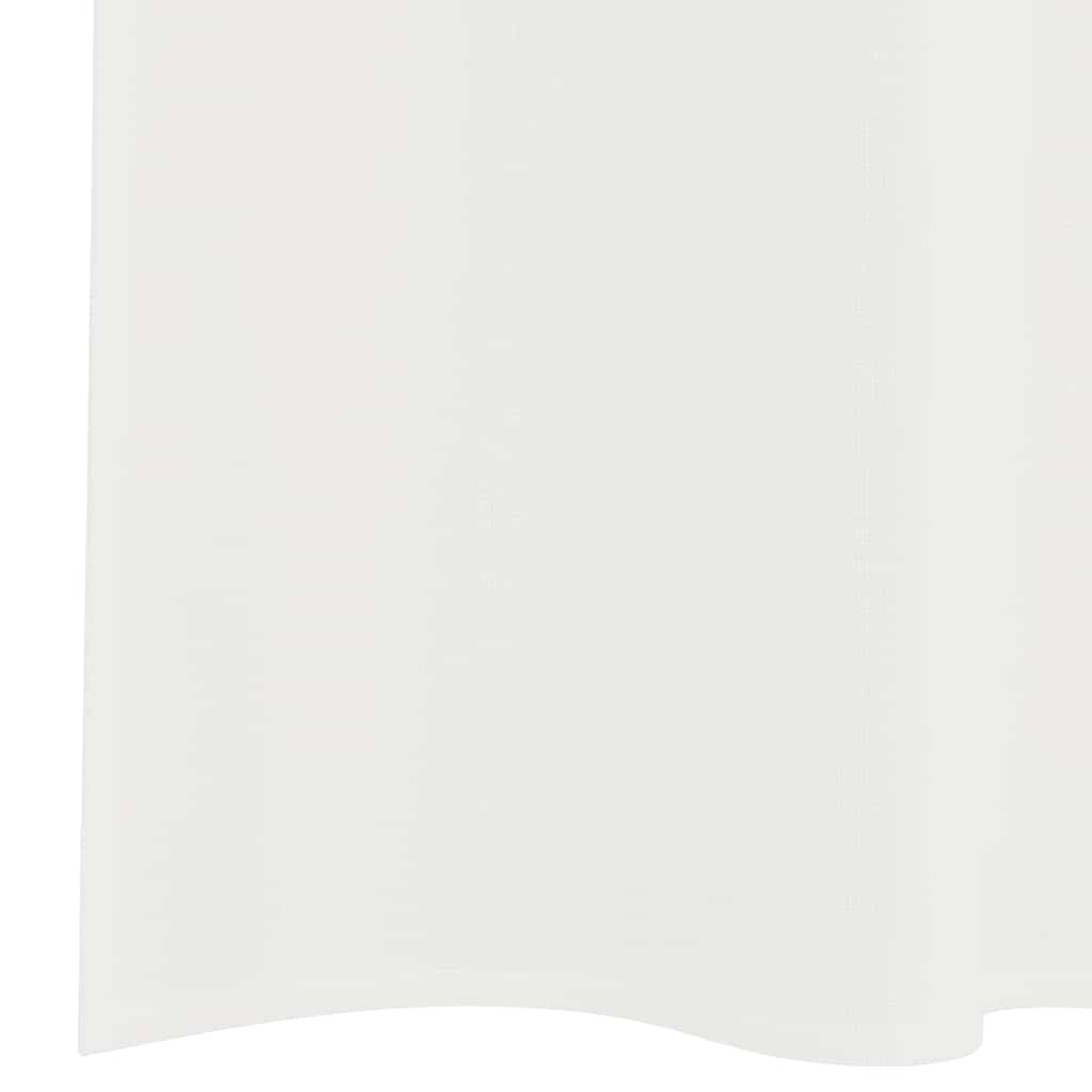 vidaXL Voile Vorhänge mit Stangentaschen 2 Stk. Weiß