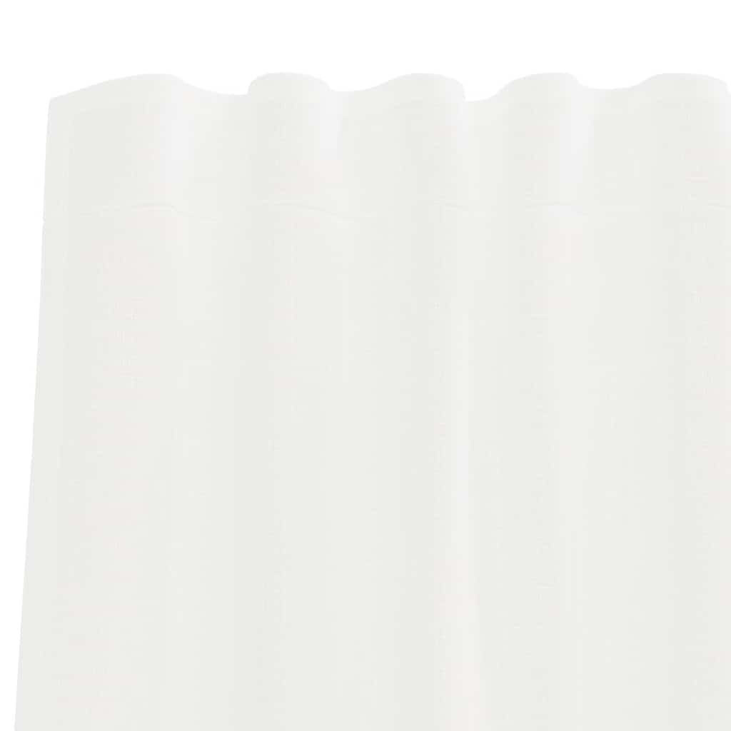 vidaXL Voile Vorhänge mit Stangentaschen 2 Stk. Weiß