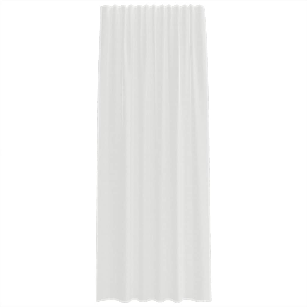 vidaXL Voile Vorhänge mit Stangentaschen 2 Stk. Weiß