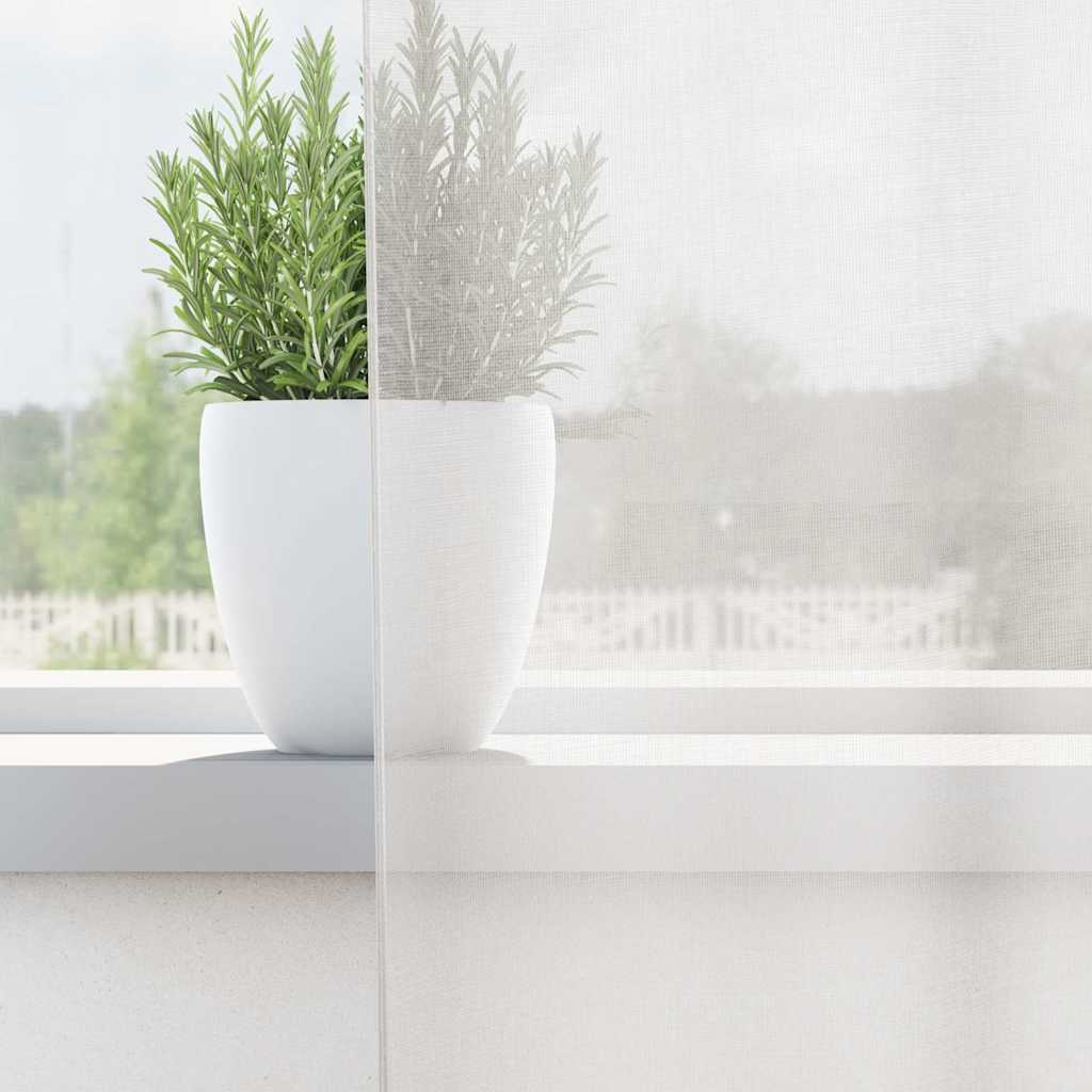 Voile Vorhänge mit Stangentaschen 2 Stk. Weiß