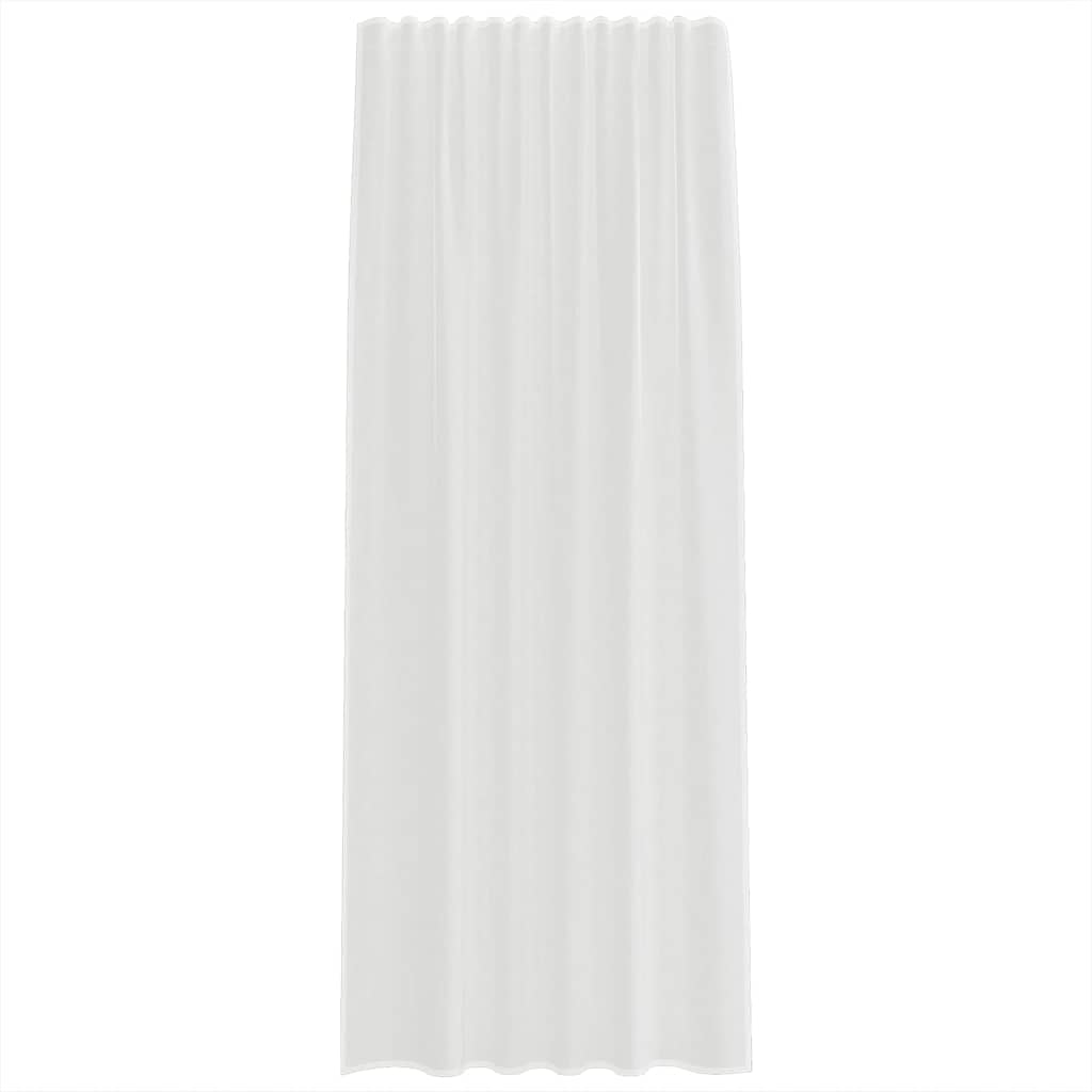 vidaXL Voile Vorhänge mit Stangentaschen 2 Stk. Weiß
