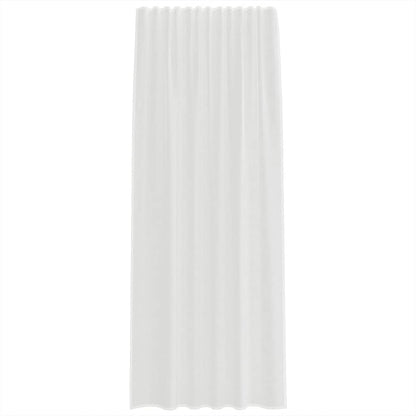 vidaXL Voile Vorhänge mit Stangentaschen 2 Stk. Weiß