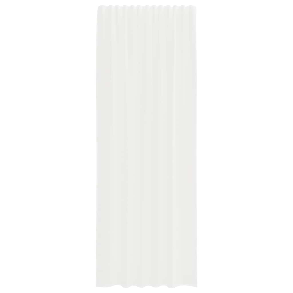vidaXL Voile Vorhänge mit Stangentaschen 2 Stk. Weiß