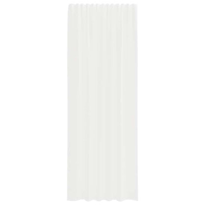 vidaXL Voile Vorhänge mit Stangentaschen 2 Stk. Weiß