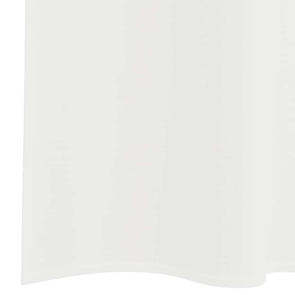 vidaXL Voile Vorhänge mit Stangentaschen 2 Stk. Weiß
