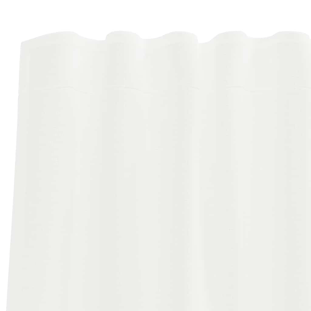vidaXL Voile Vorhänge mit Stangentaschen 2 Stk. Weiß