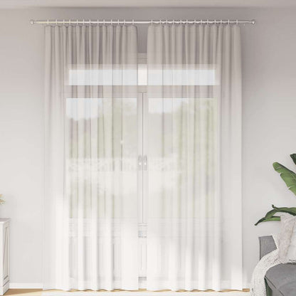 vidaXL Voile Vorhänge mit Stangentaschen 2 Stk. Weiß