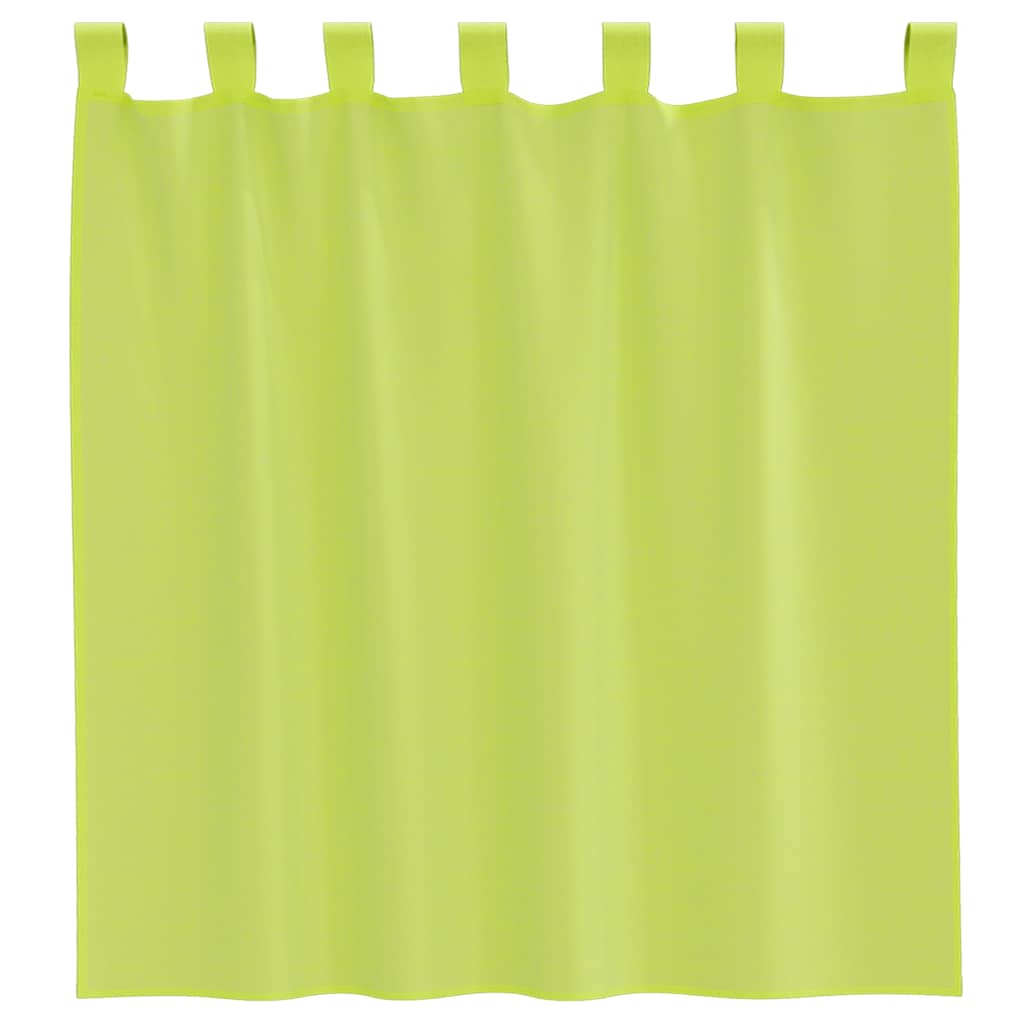 vidaXL Rideaux voiles à nouettes 2 pcs. Vert pomme