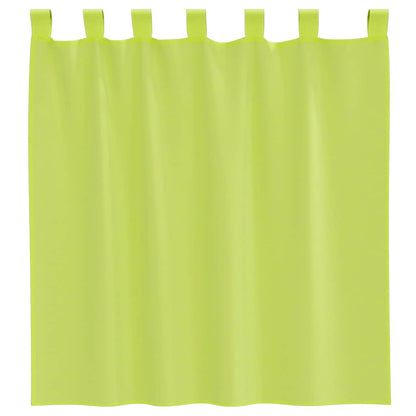 vidaXL Rideaux voiles à nouettes 2 pcs. Vert pomme