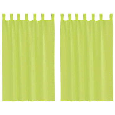 vidaXL Voile Vorhänge mit Lasche 2 Stk. Apfelgrün