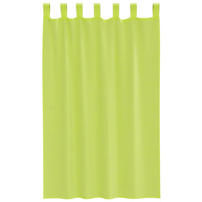 vidaXL Voile Vorhänge mit Lasche 2 Stk. Apfelgrün