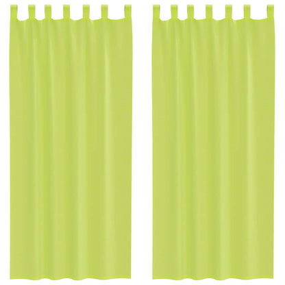 Voile Vorhänge mit Lasche 2 Stk. Apfelgrün