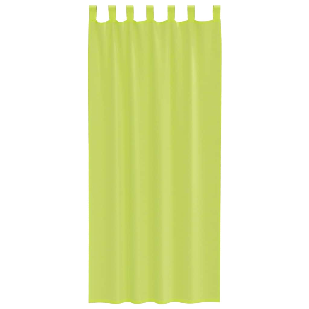 vidaXL Voile Vorhänge mit Lasche 2 Stk. Apfelgrün