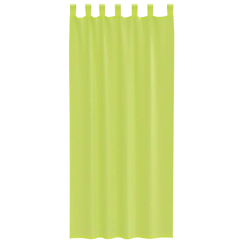 vidaXL Voile Vorhänge mit Lasche 2 Stk. Apfelgrün