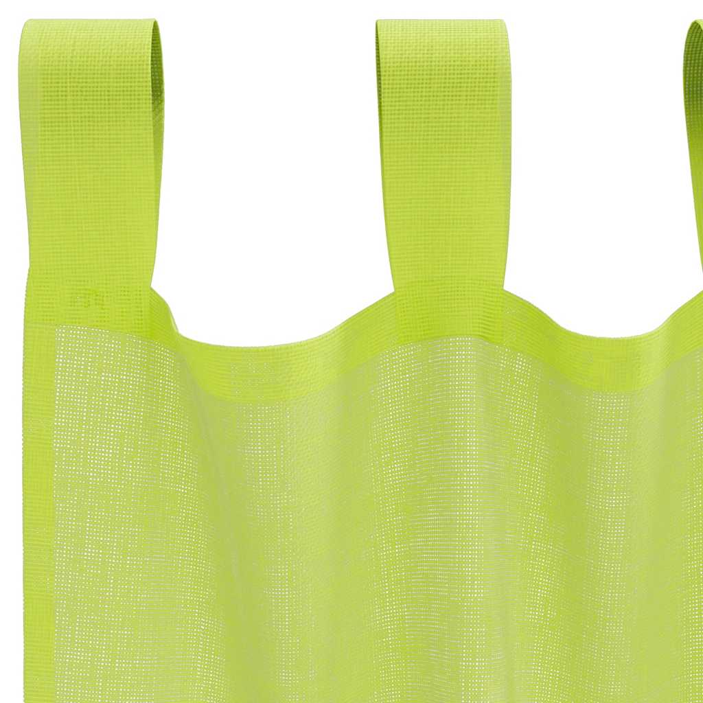 vidaXL Voile Vorhänge mit Lasche 2 Stk. Apfelgrün