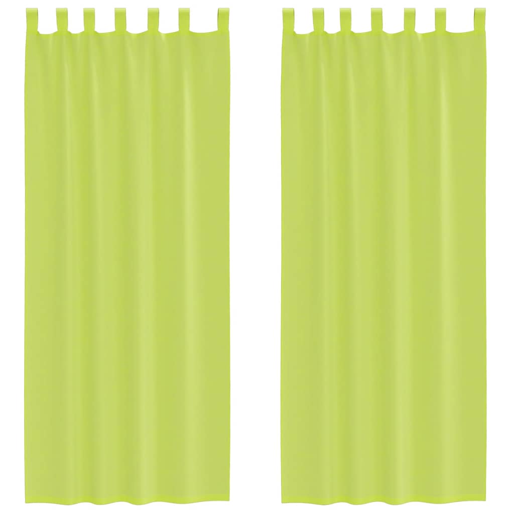 vidaXL Voile Vorhänge mit Lasche 2 Stk. Apfelgrün