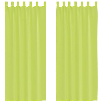 vidaXL Voile Vorhänge mit Lasche 2 Stk. Apfelgrün
