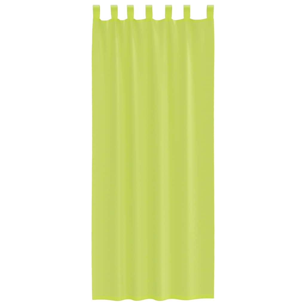 vidaXL Voile Vorhänge mit Lasche 2 Stk. Apfelgrün