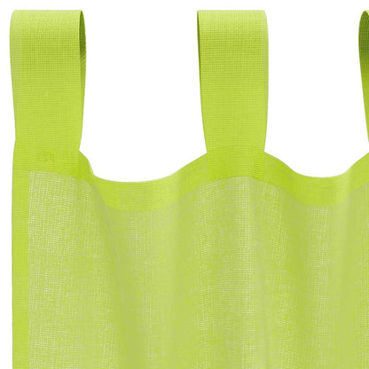vidaXL Voile Vorhänge mit Lasche 2 Stk. Apfelgrün