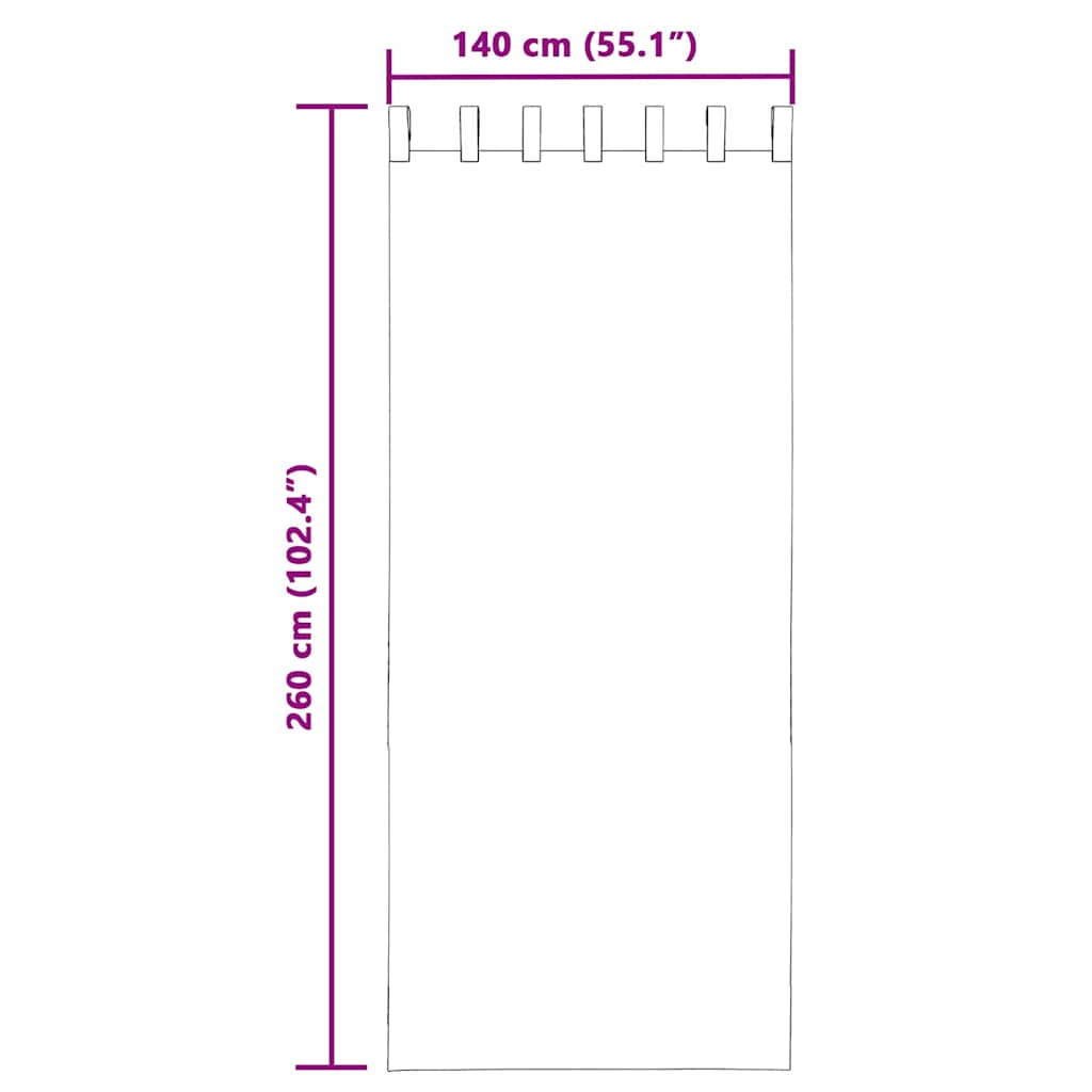 vidaXL Voile Vorhänge mit Lasche 2 Stk. Apfelgrün