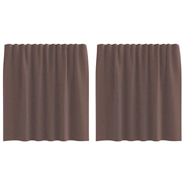 vidaXL Voile Vorhänge mit Lasche 2 Stk. Braun