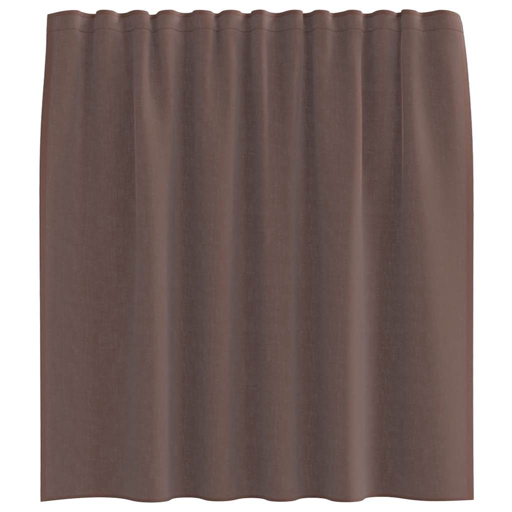 vidaXL Voile Vorhänge mit Lasche 2 Stk. Braun