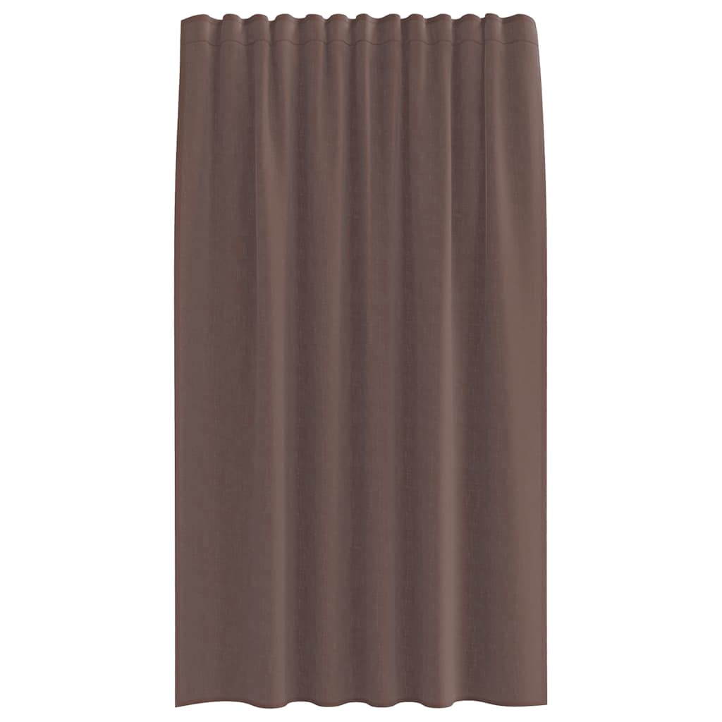 vidaXL Voile Vorhänge mit Lasche 2 Stk. Braun