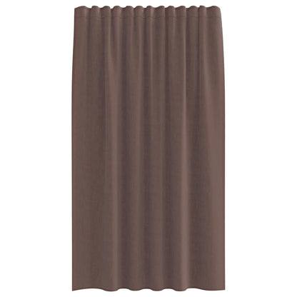 vidaXL Voile Vorhänge mit Lasche 2 Stk. Braun