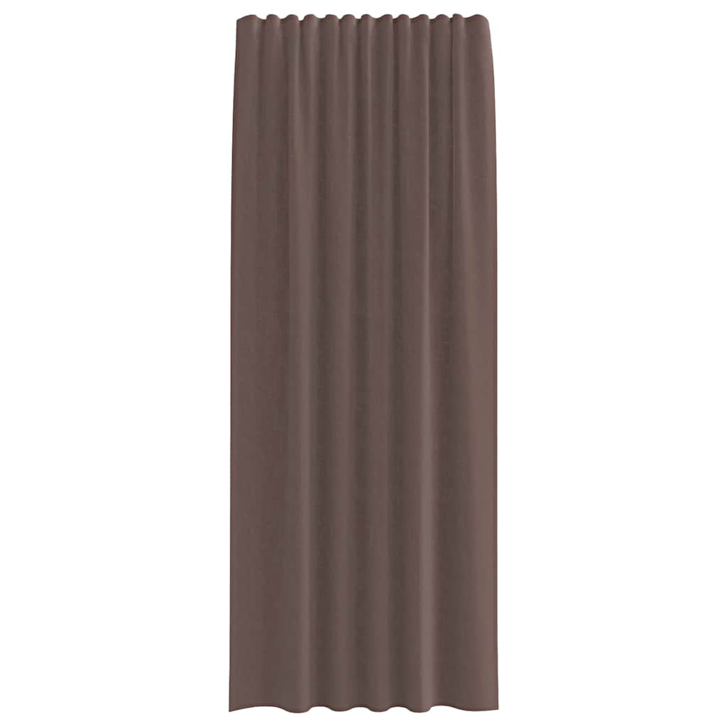 vidaXL Voile Vorhänge mit Lasche 2 Stk. Braun