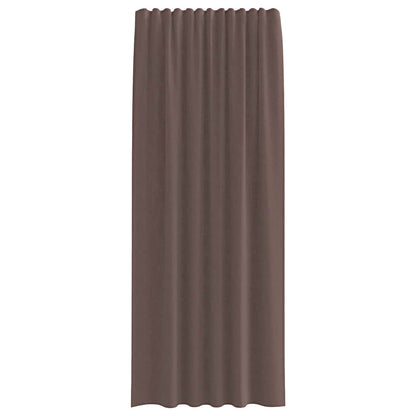 vidaXL Voile Vorhänge mit Lasche 2 Stk. Braun