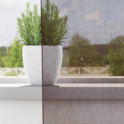 vidaXL Voile Vorhänge mit Lasche 2 Stk. Braun