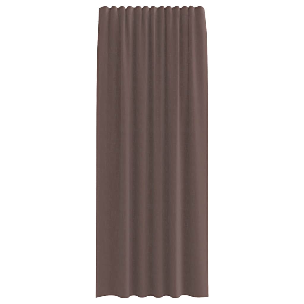 vidaXL Voile Vorhänge mit Lasche 2 Stk. Braun