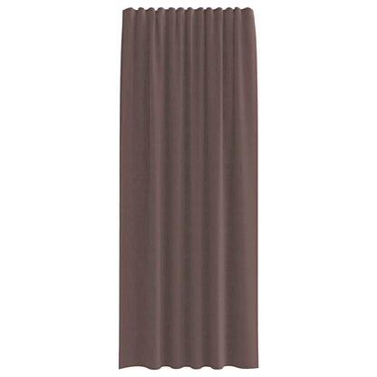 vidaXL Voile Vorhänge mit Lasche 2 Stk. Braun