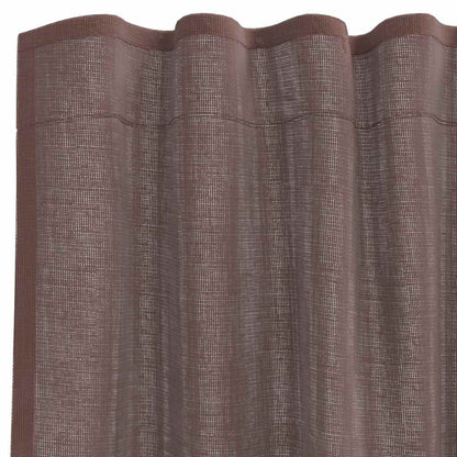 vidaXL Voile Vorhänge mit Lasche 2 Stk. Braun