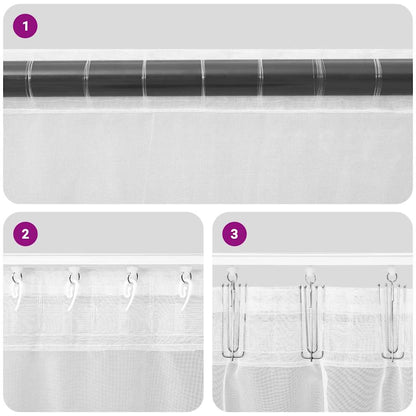 vidaXL Voile Vorhänge mit Lasche 2 Stk. Braun