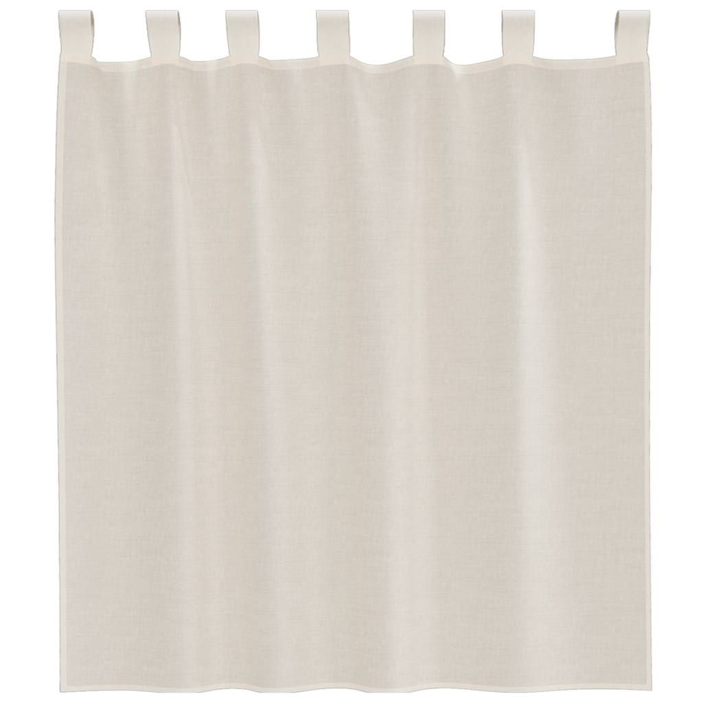 vidaXL Voile Vorhänge mit Lasche 2 Stk. Creme