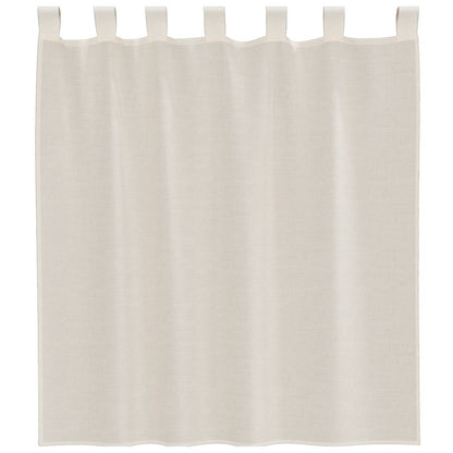vidaXL Voile Vorhänge mit Lasche 2 Stk. Creme