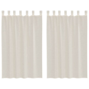 vidaXL Voile Vorhänge mit Lasche 2 Stk. Creme