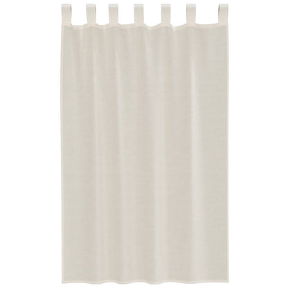 vidaXL Voile Vorhänge mit Lasche 2 Stk. Creme