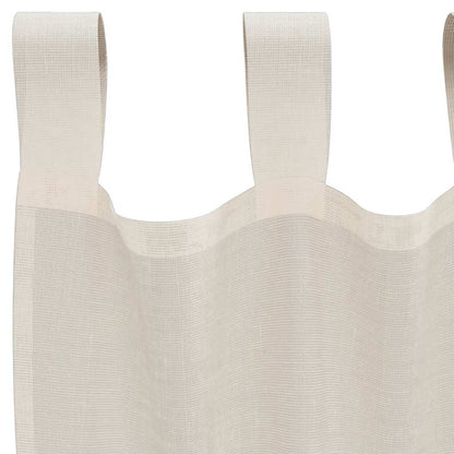 vidaXL Voile Vorhänge mit Lasche 2 Stk. Creme