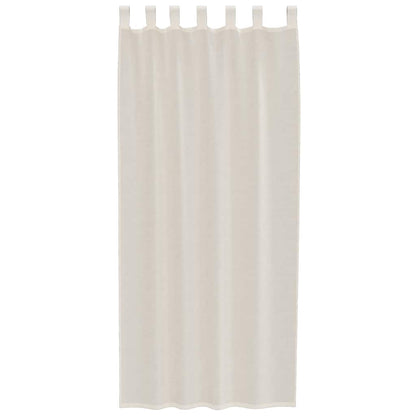 vidaXL Voile Vorhänge mit Lasche 2 Stk. Creme