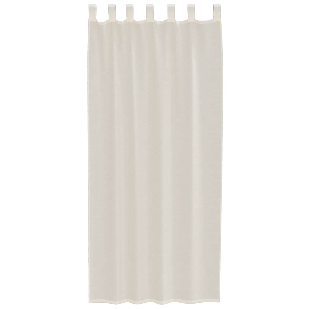 vidaXL Voile Vorhänge mit Lasche 2 Stk. Creme