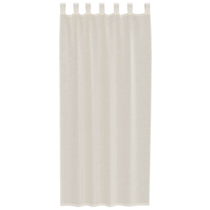 vidaXL Voile Vorhänge mit Lasche 2 Stk. Creme