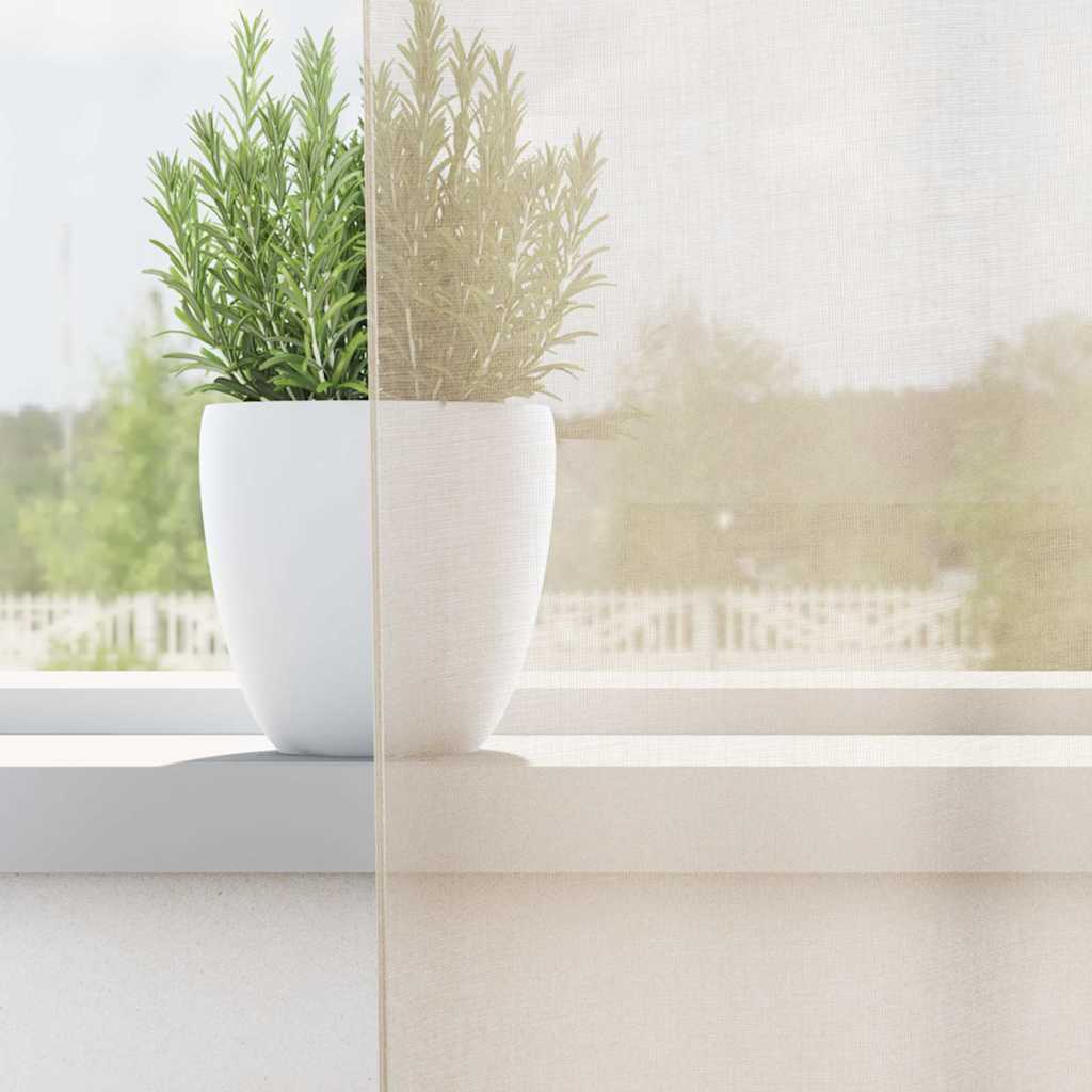 vidaXL Voilages à pattes 2 pcs Crème