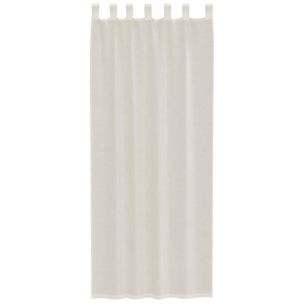 vidaXL Voilages à pattes 2 pcs Crème
