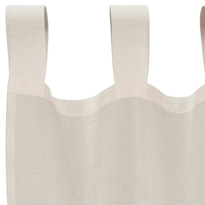 vidaXL Voilages à pattes 2 pcs Crème