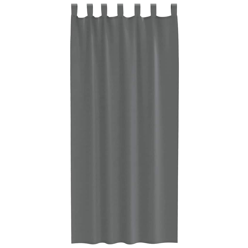 vidaXL Voile Vorhänge mit Schlaufen 2 Stk. Dunkelgrau 140x245 cm
