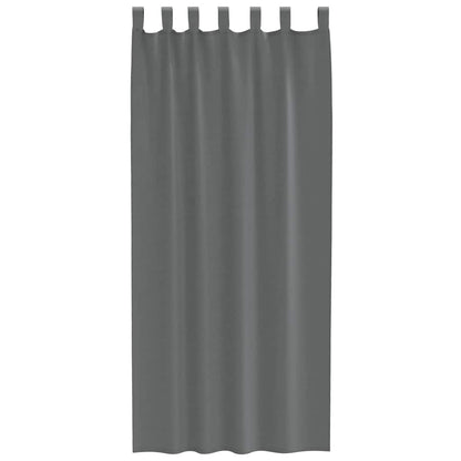 vidaXL Voile Vorhänge mit Schlaufen 2 Stk. Dunkelgrau 140x245 cm