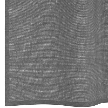 vidaXL Voile Vorhänge mit Schlaufen 2 Stk. Dunkelgrau 140x245 cm