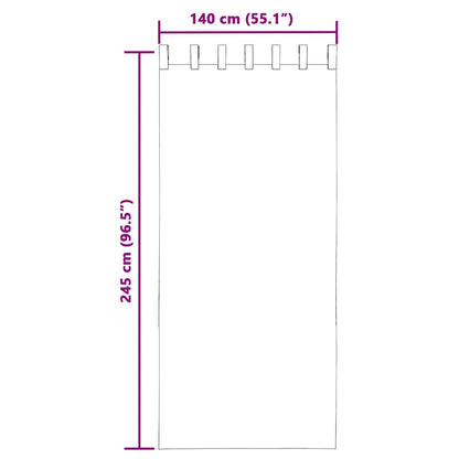 vidaXL Voile Vorhänge mit Schlaufen 2 Stk. Dunkelgrau 140x245 cm